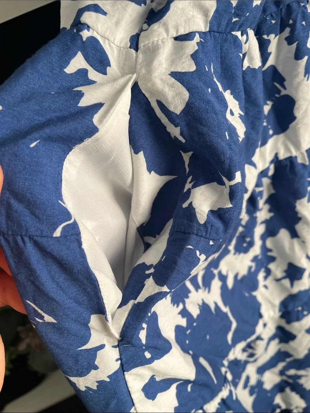 Abercrombie & Fitch Blue and White Floral Maxi Dress